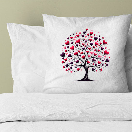 Whimsical Valentines Tree Pillow Cover - Perfect For Couples Gift, Valentines Day, Valentines Decor, Anniversaries Gifts