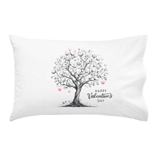 Black and White Valentine Tree Pillow Cover - Perfect For Couples, Valentines Day, Valentines Decor