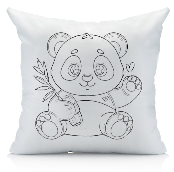 Animal Coloring Pillow Cover with Permanent Fabric Markers -Color me, Doodle Pillow, Kids Pillow
