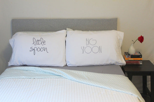 Big Spoon, Little Spoon Pillow Cases (Mixed Font)