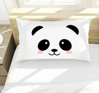 Panda Face Pillowcase (Child Size 14x20")