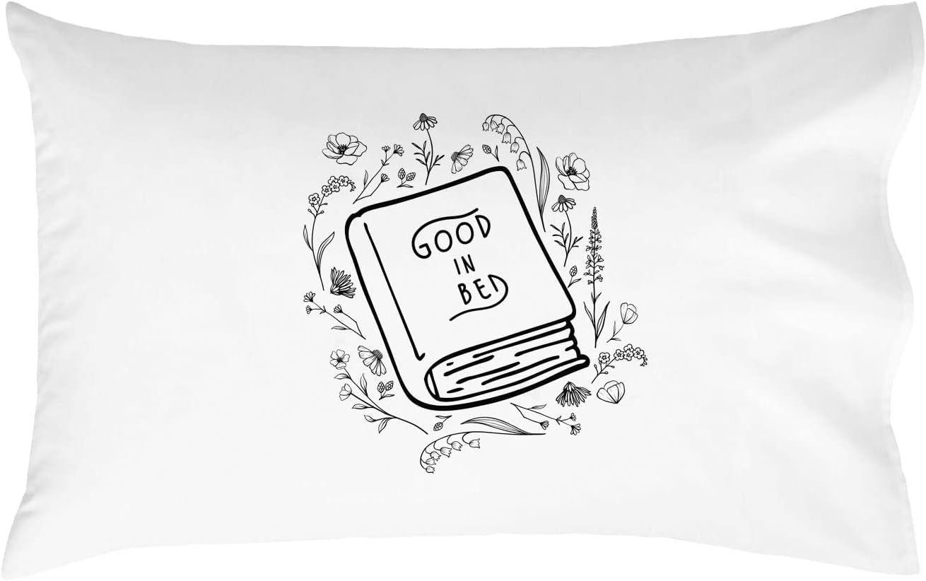 Oh, Susannah Good in Bed Pillowcase with Flower Accent - Standard Size Pillowcase (1 20x30 inch, Black)
