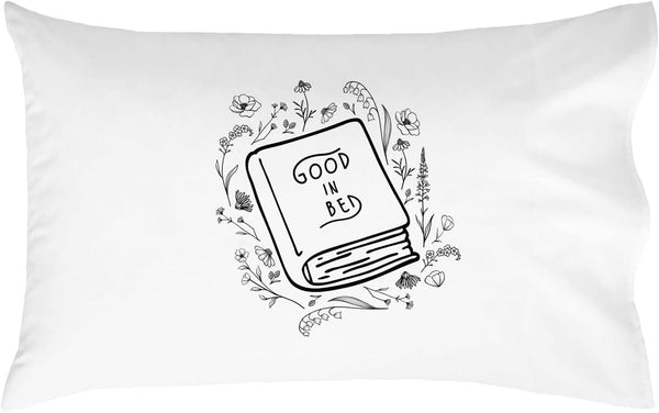 Oh, Susannah Good in Bed Pillowcase with Flower Accent - Standard Size Pillowcase (1 20x30 inch, Black)