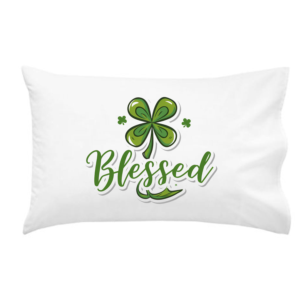 Saint Patrick's Day Blessed Clover Throw Pillow Cover
