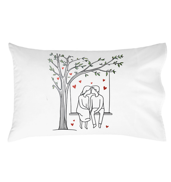 Love theme Throw Pillow Cover for Bedroom, Anniversary Gift, Wedding Gift, Valentine's Day Gift