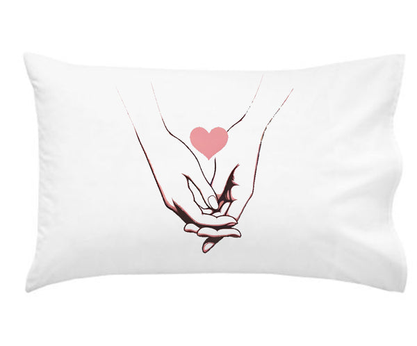 Couple Holding Hands Pillow Cover - Perfect Wedding Gift, Couple Gift, Anniversary Gift.