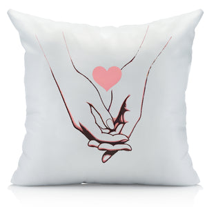 Couple Holding Hands Pillow Cover - Perfect Wedding Gift, Couple Gift, Anniversary Gift.