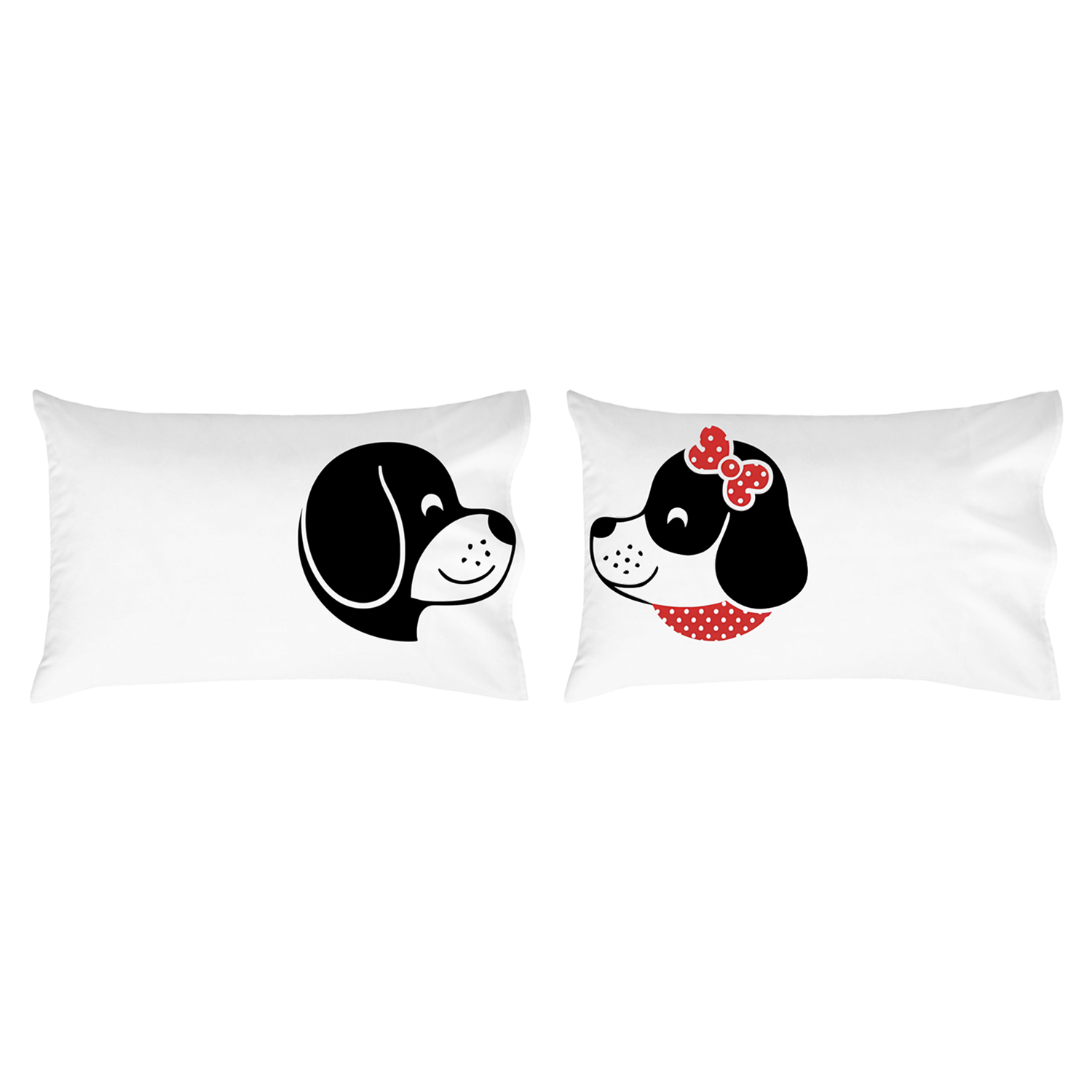 Smiling Puppy Dog Throw Pillowcase, Decorated Design for Fun and Cozy Bedding