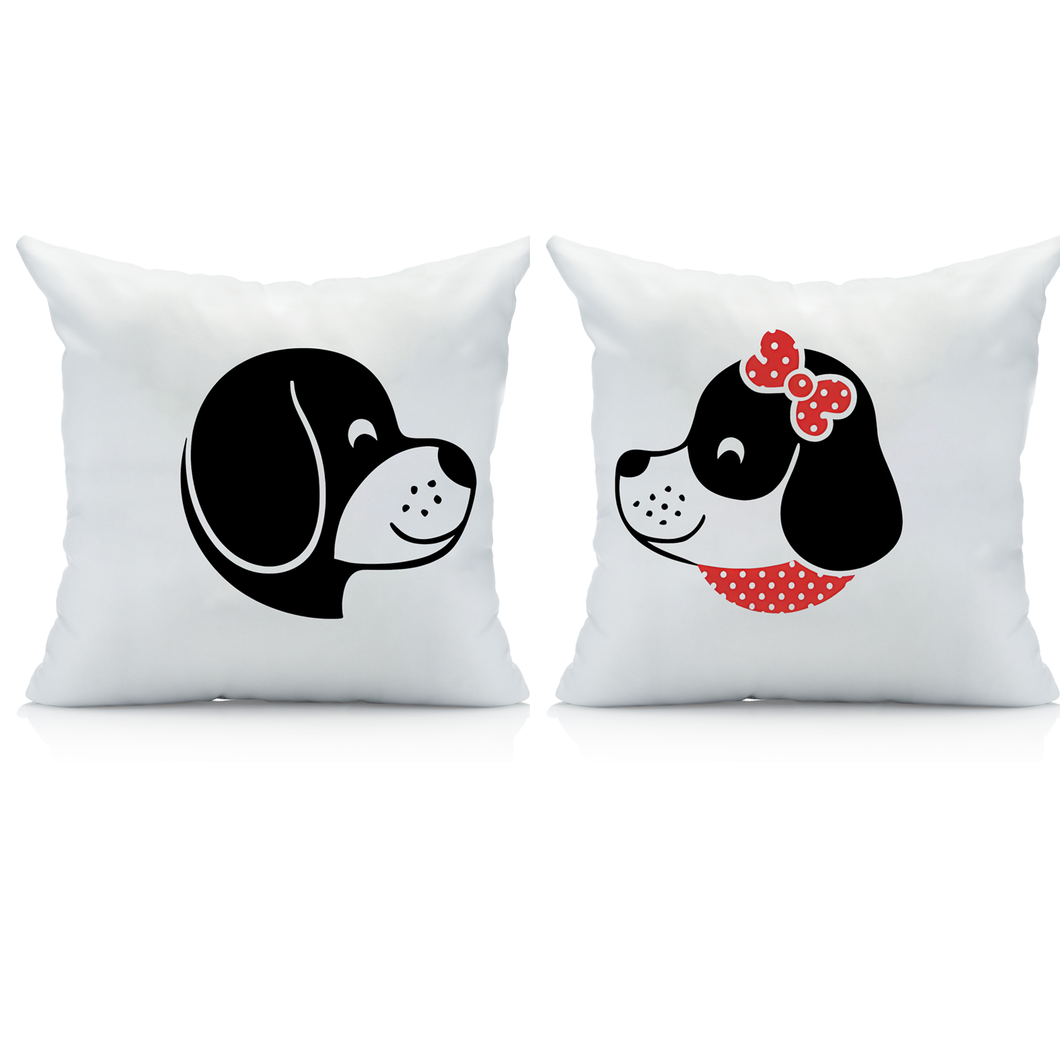 Smiling Puppy Dog Throw Pillowcase, Decorated Design for Fun and Cozy Bedding