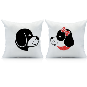Smiling Puppy Dog Throw Pillowcase, Decorated Design for Fun and Cozy Bedding