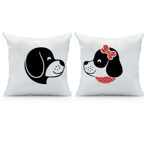 Smiling Puppy Dog Throw Pillowcase, Decorated Design for Fun and Cozy Bedding