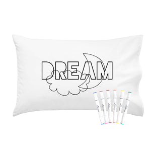 Oh, Susannah Dream Coloring Pillowcase Kit (1 Pillow Cover 20 by 30 Inches) with Permanent Fabric Markers Included Kindergarten Color Your Own Pillow Case Gifts
