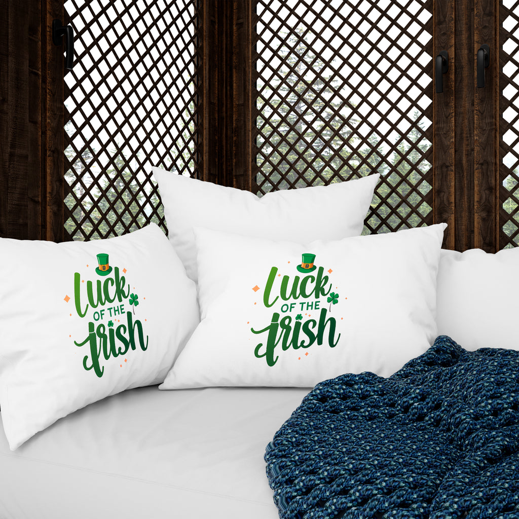 Luck of The Irish St Patrick's Day Throw Pillow Cover