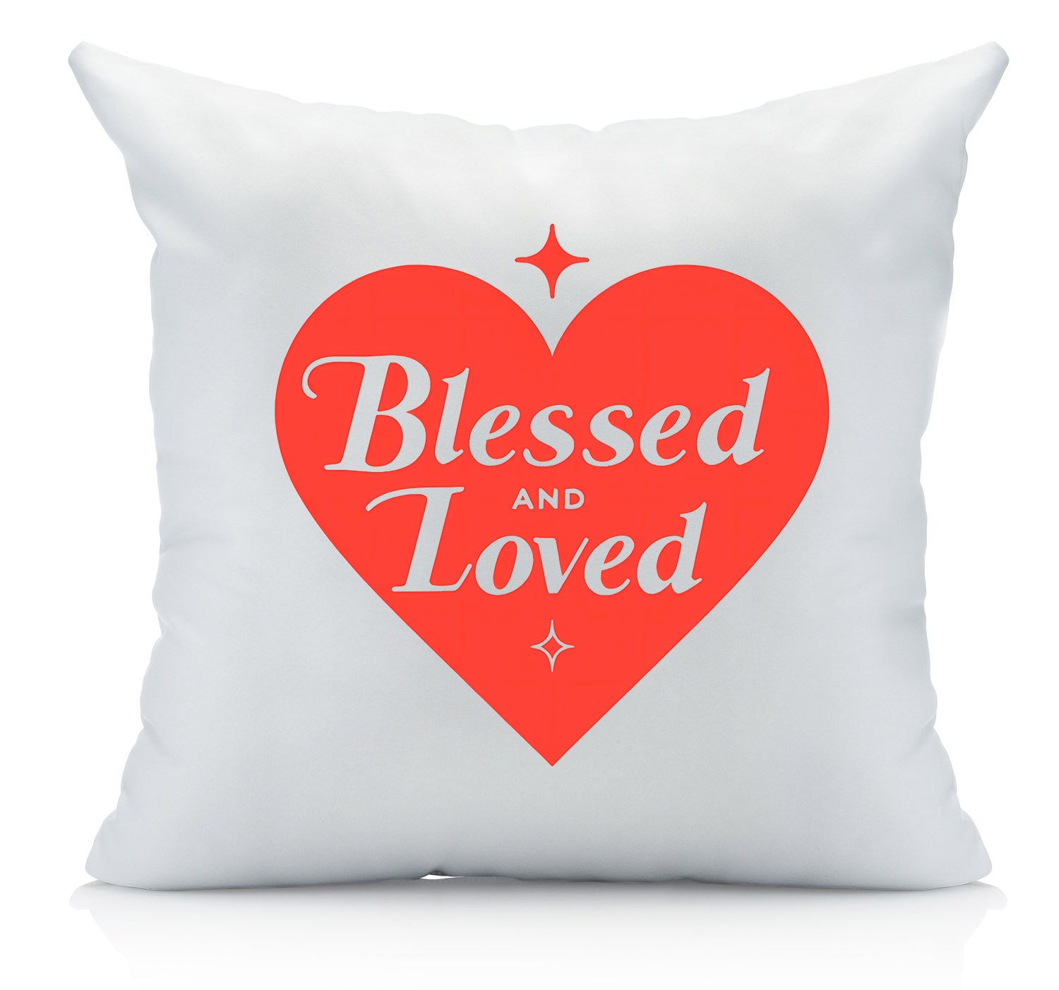 Blessed and Loved Heart Shape Pillow Cover - Perfect For Couples, Valentines Day, Valentines Decor, Anniversaries Gifts, and wedding Gifts