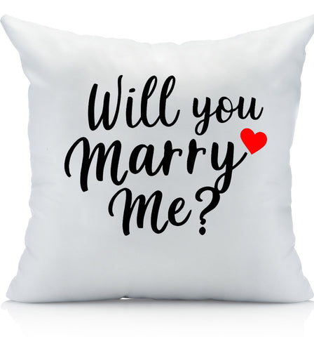Will You Marry Me, Decorative Pillow Case