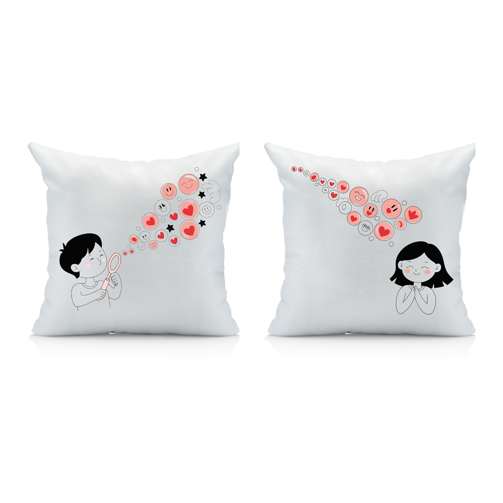 Heart Bubble Pillowcase, Unique Decorated Design for Teens, and Romantic Gifts
