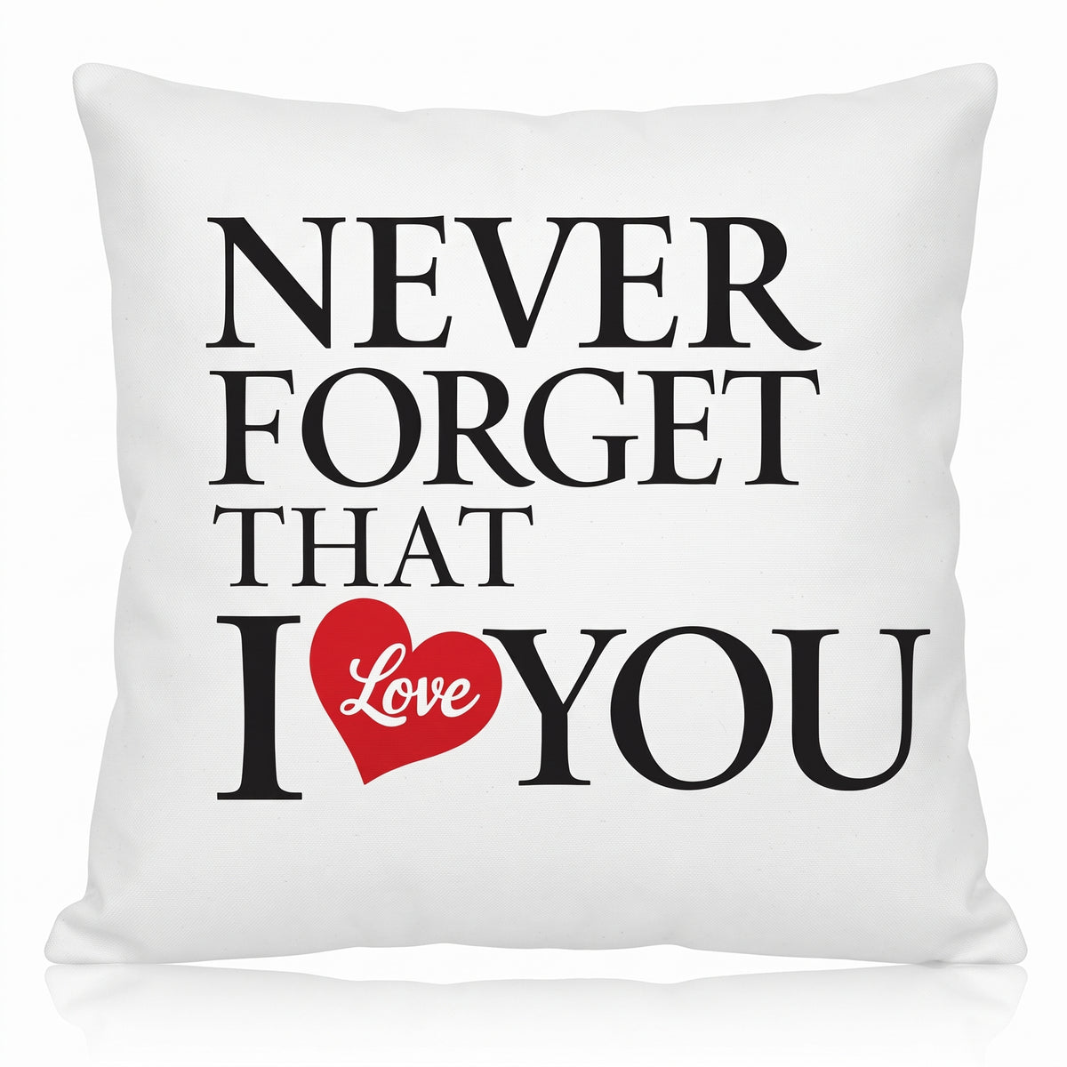 Never Forget That I Love You Decorative Pillow Cover