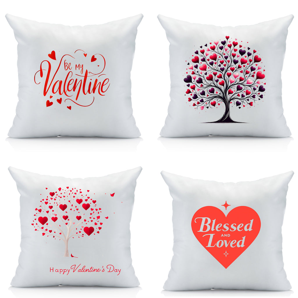 Valentines Day Pack of 4 Pillow Case for Valentines decor, valentines gifts and couples room decor