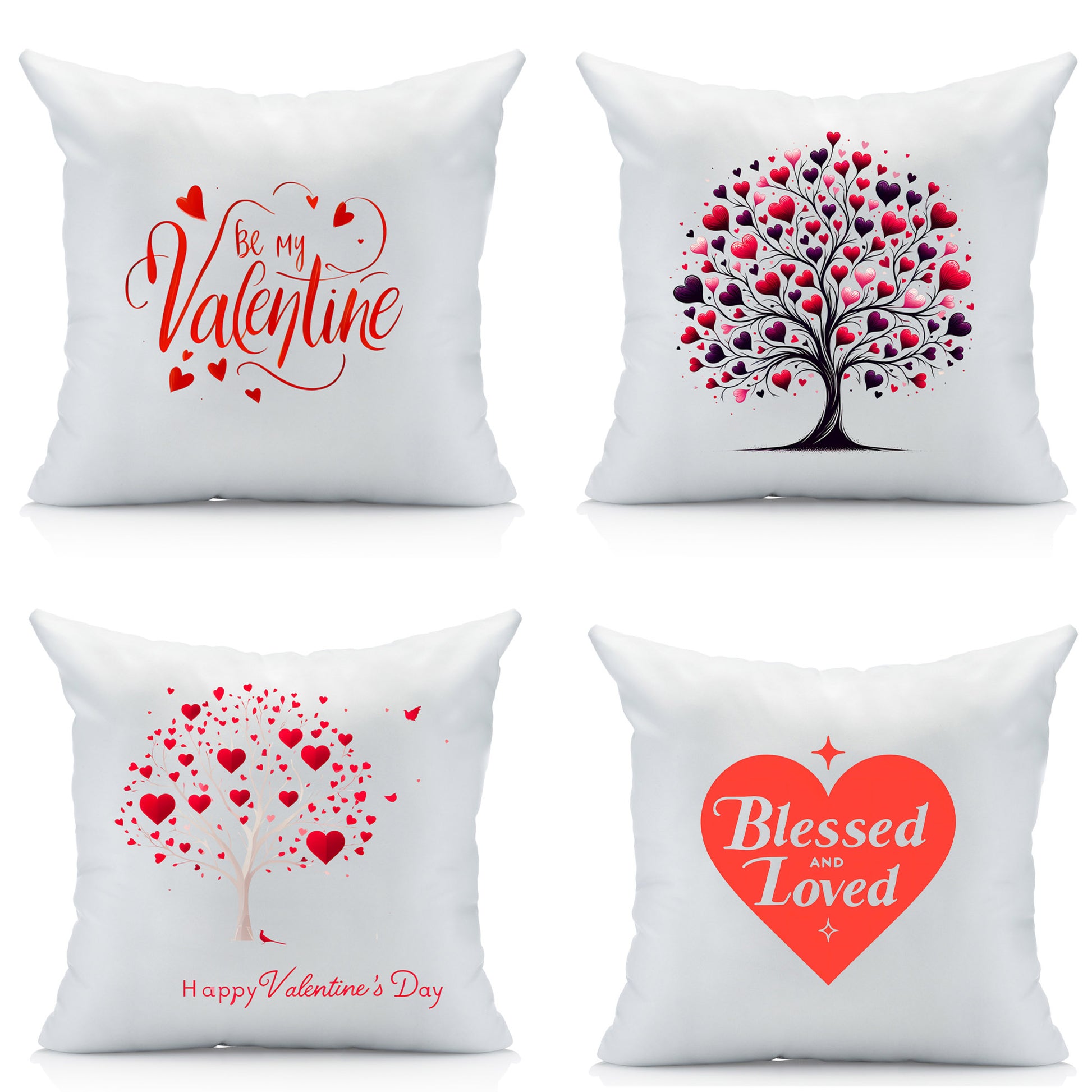Valentines Day Pack of 4 Pillow Case for Valentines decor, valentines gifts and couples room decor