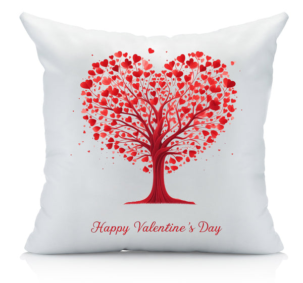 Red Tree Pillow Cover - Perfect For Couples, Valentines Day, Valentines Decor