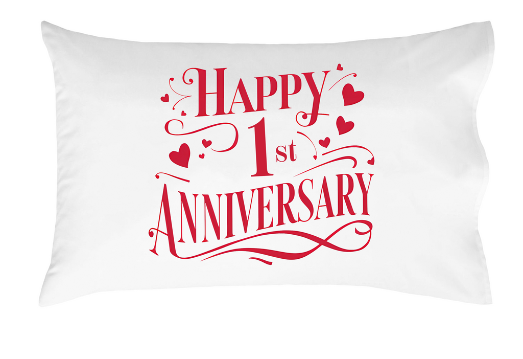 Happy Anniversary Decorative Standard Pillow, Perfect for Couples Gifts, Anniversary gifts