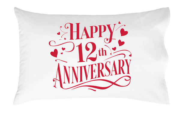 Happy Anniversary Decorative Standard Pillow, Perfect for Couples Gifts, Anniversary gifts