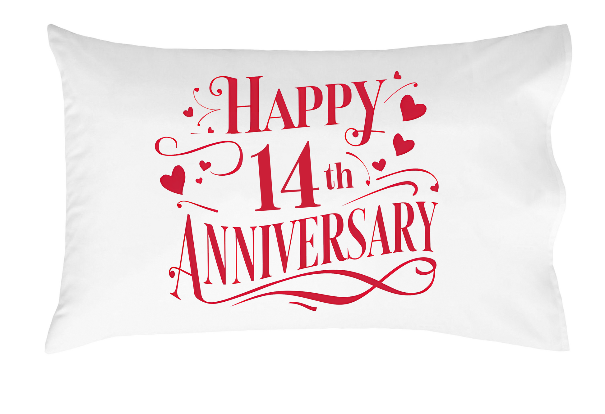 Happy Anniversary Decorative Standard Pillow, Perfect for Couples Gifts, Anniversary gifts