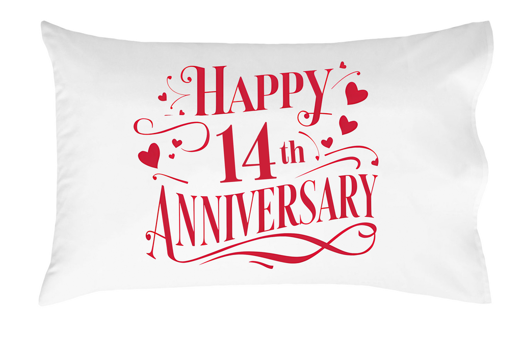 Happy Anniversary Decorative Standard Pillow, Perfect for Couples Gifts, Anniversary gifts