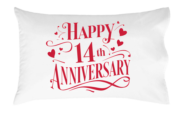 Happy Anniversary Decorative Standard Pillow, Perfect for Couples Gifts, Anniversary gifts