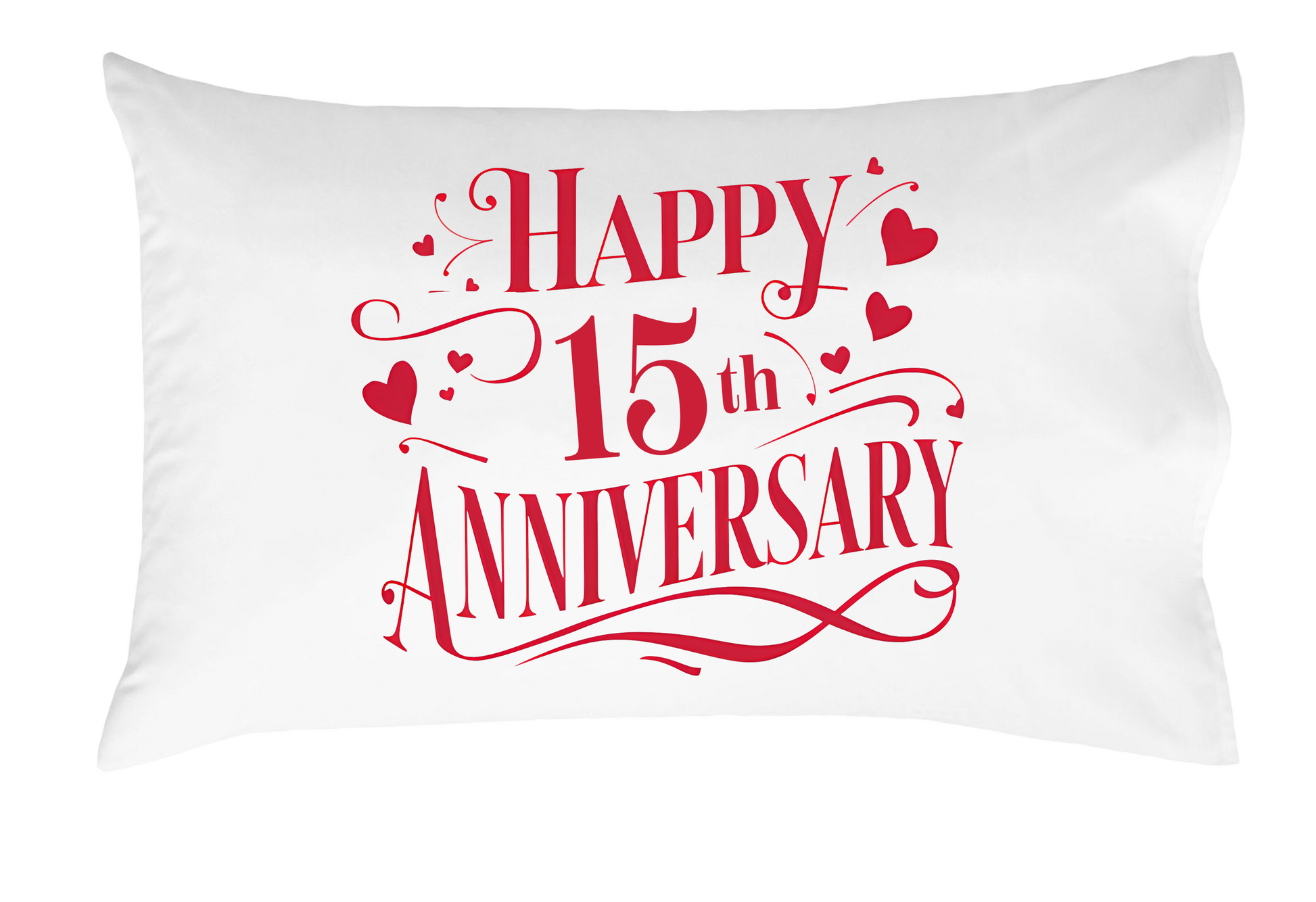 Happy Anniversary Decorative Standard Pillow, Perfect for Couples Gifts, Anniversary gifts