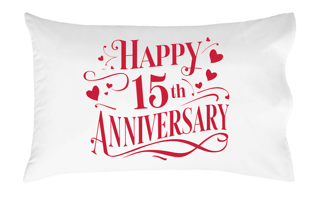 Happy Anniversary Decorative Standard Pillow, Perfect for Couples Gifts, Anniversary gifts