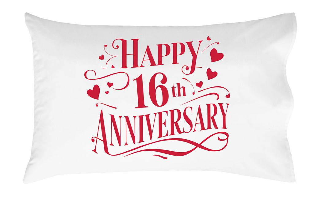 Happy Anniversary Decorative Standard Pillow, Perfect for Couples Gifts, Anniversary gifts