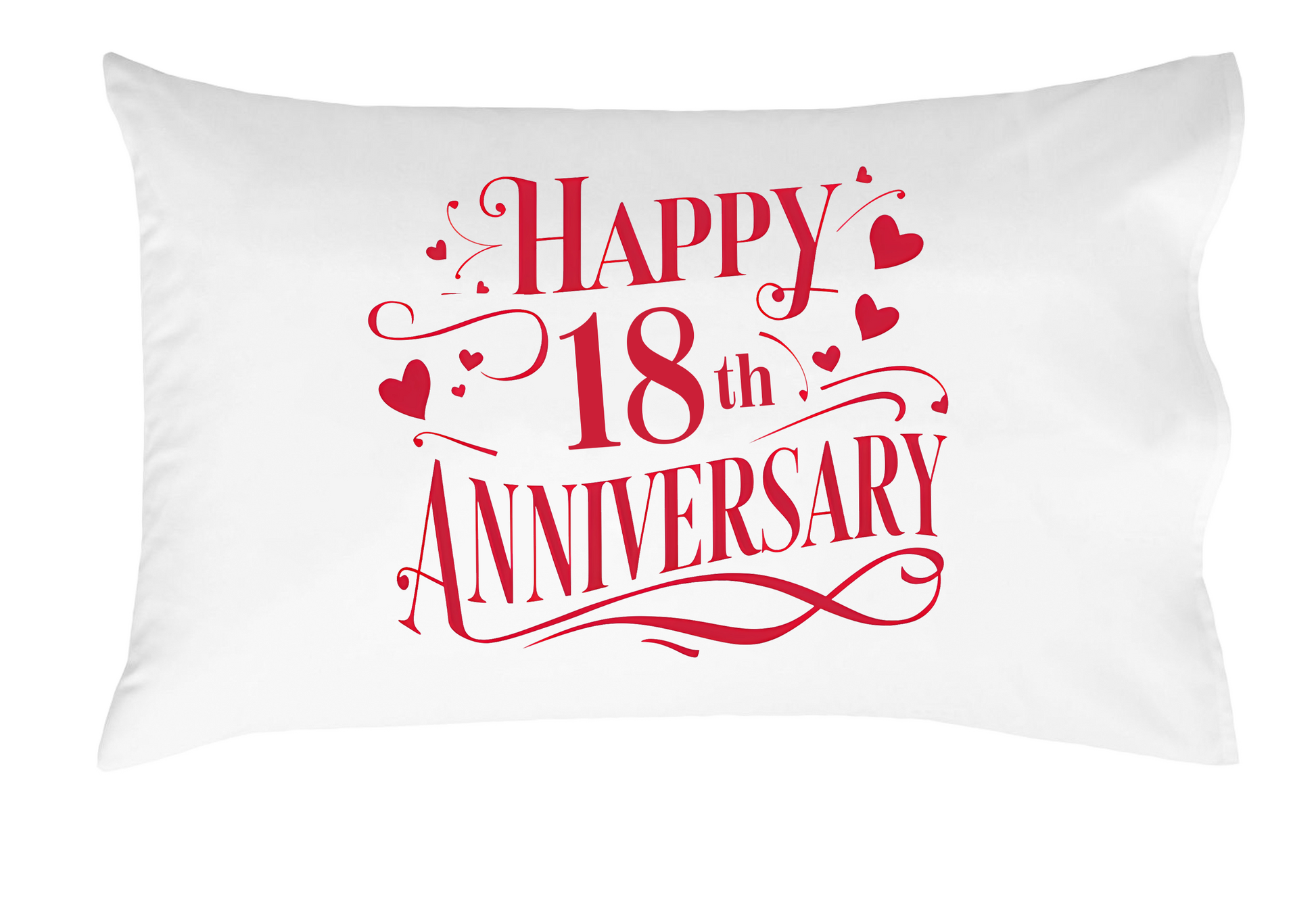 Happy Anniversary Decorative Standard Pillow, Perfect for Couples Gifts, Anniversary gifts