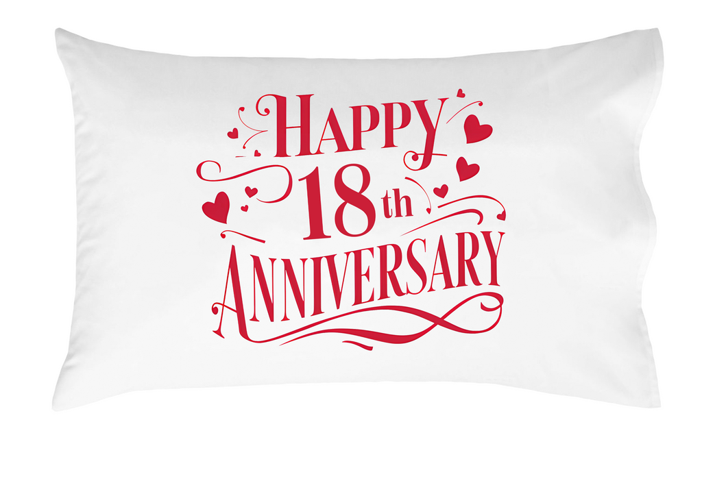 Happy Anniversary Decorative Standard Pillow, Perfect for Couples Gifts, Anniversary gifts