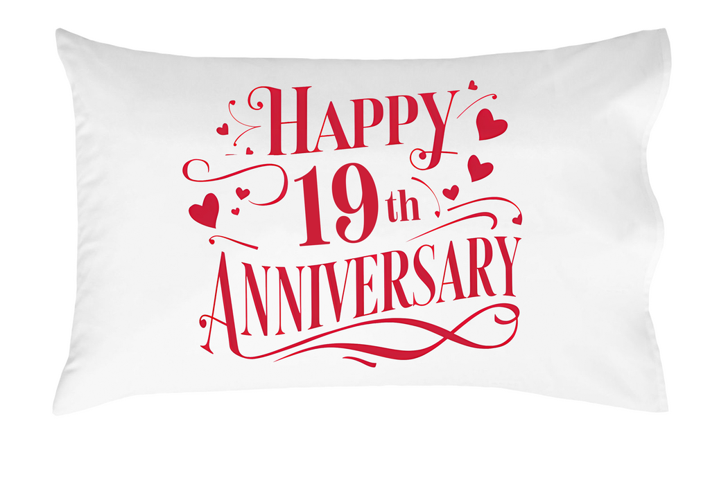 Happy Anniversary Decorative Standard Pillow, Perfect for Couples Gifts, Anniversary gifts