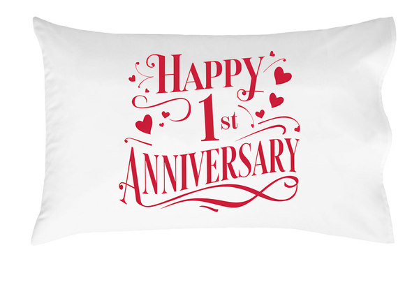 Happy Anniversary Decorative Standard Pillow, Perfect for Couples Gifts, Anniversary gifts