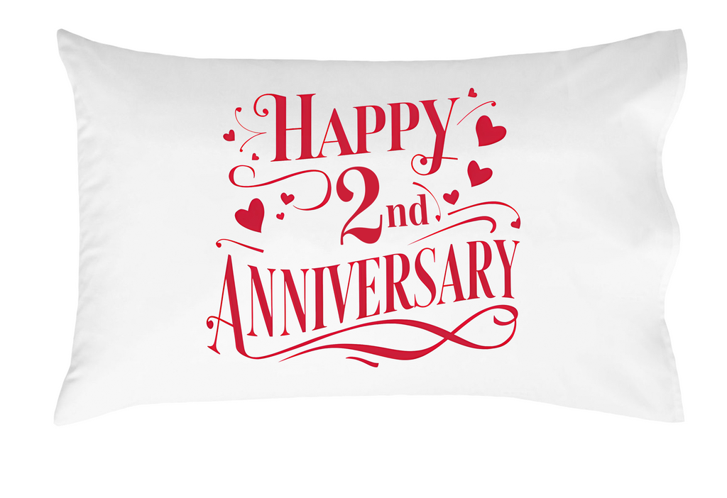 Happy Anniversary Decorative Standard Pillow, Perfect for Couples Gifts, Anniversary gifts