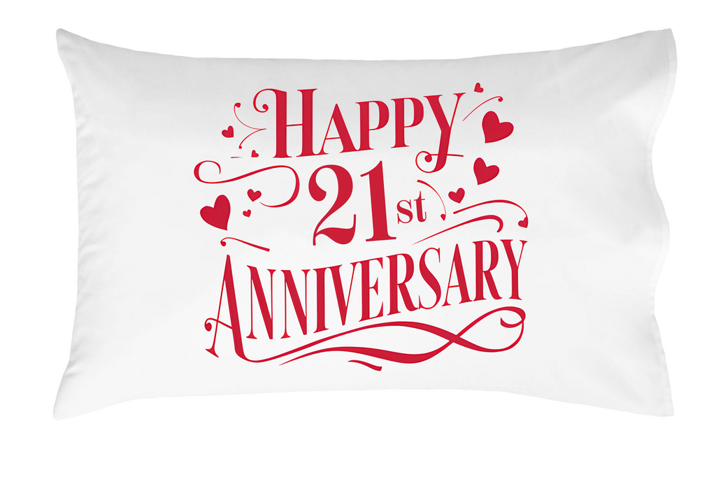 Happy Anniversary Decorative Standard Pillow, Perfect for Couples Gifts, Anniversary gifts