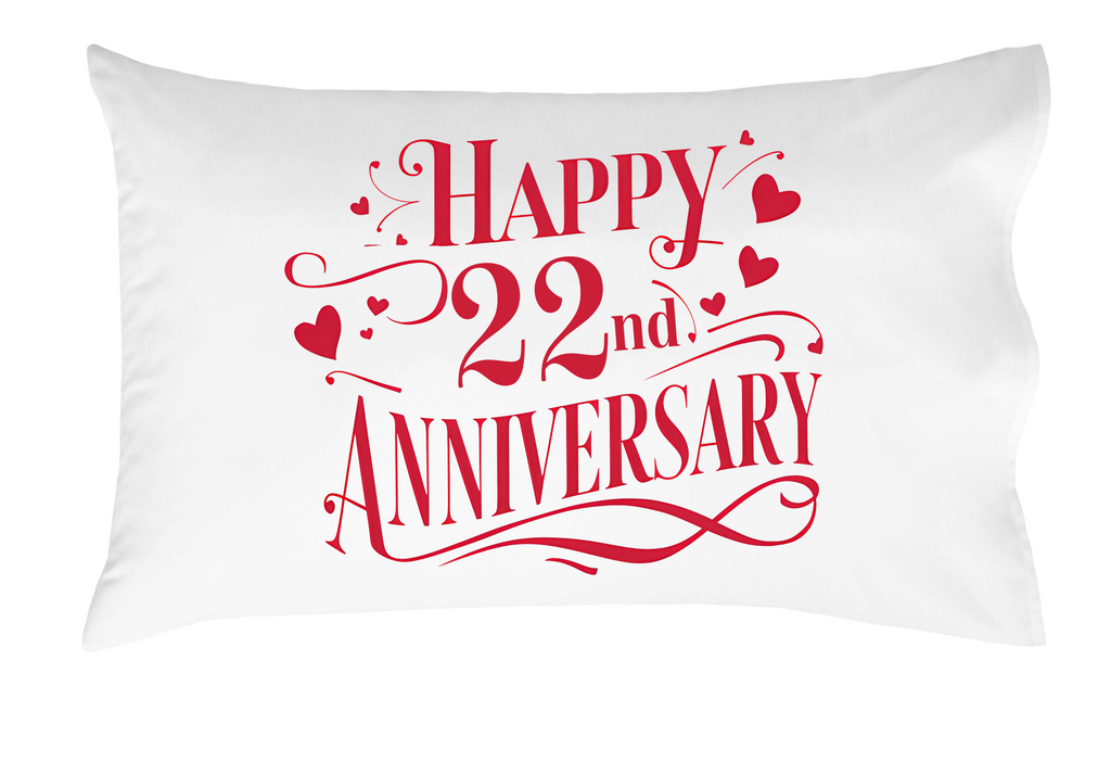 Happy Anniversary Decorative Standard Pillow, Perfect for Couples Gifts, Anniversary gifts