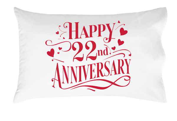 Happy Anniversary Decorative Standard Pillow, Perfect for Couples Gifts, Anniversary gifts