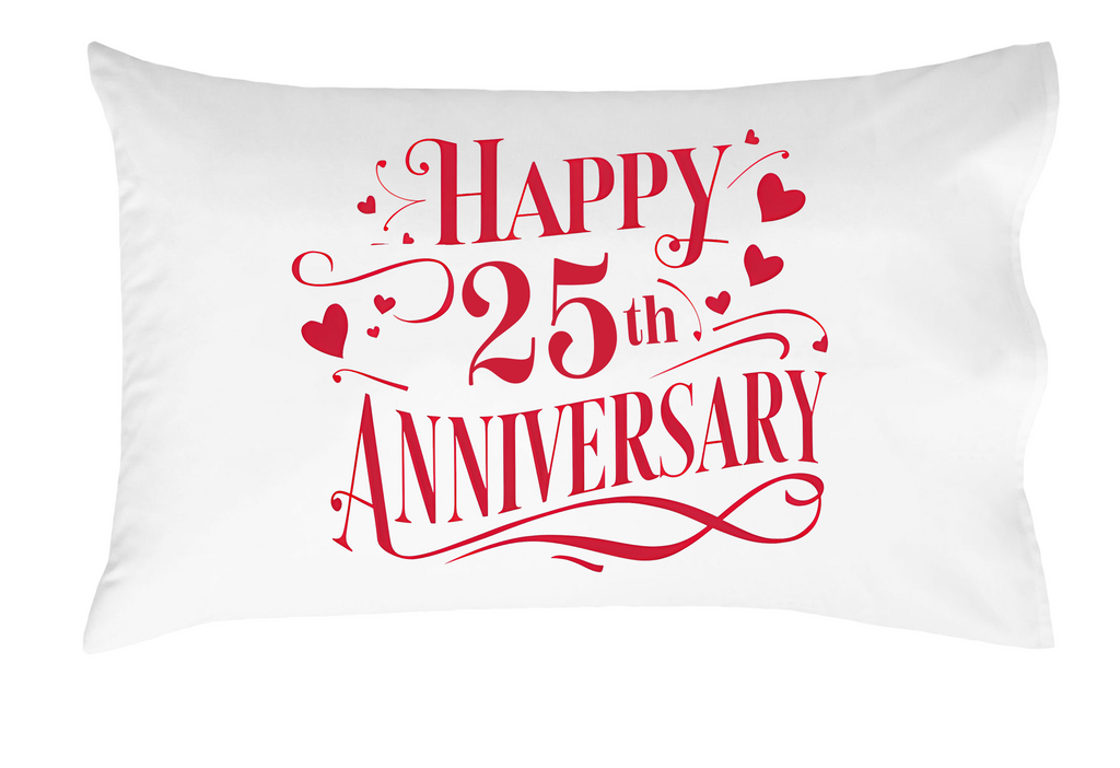 Happy Anniversary Decorative Standard Pillow, Perfect for Couples Gifts, Anniversary gifts