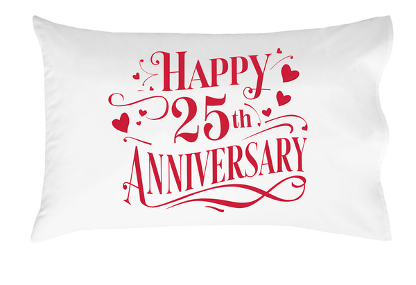 Happy Anniversary Decorative Standard Pillow, Perfect for Couples Gifts, Anniversary gifts