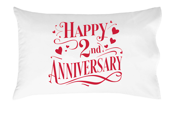 Happy Anniversary Decorative Standard Pillow, Perfect for Couples Gifts, Anniversary gifts