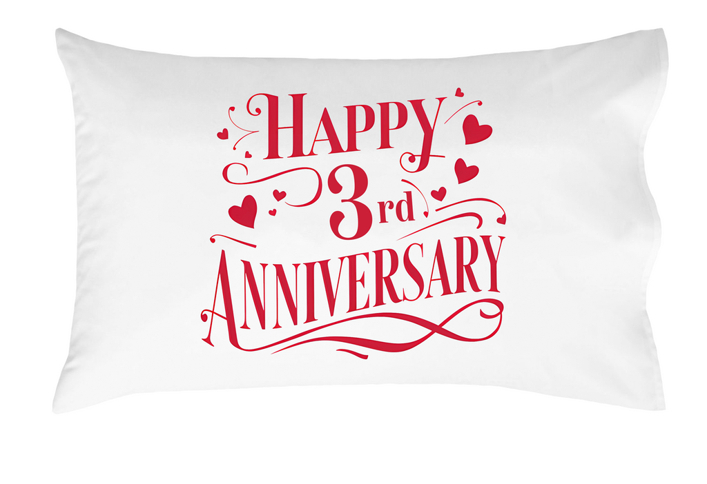 Happy Anniversary Decorative Standard Pillow, Perfect for Couples Gifts, Anniversary gifts