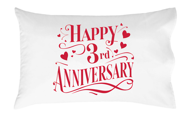 Happy Anniversary Decorative Standard Pillow, Perfect for Couples Gifts, Anniversary gifts