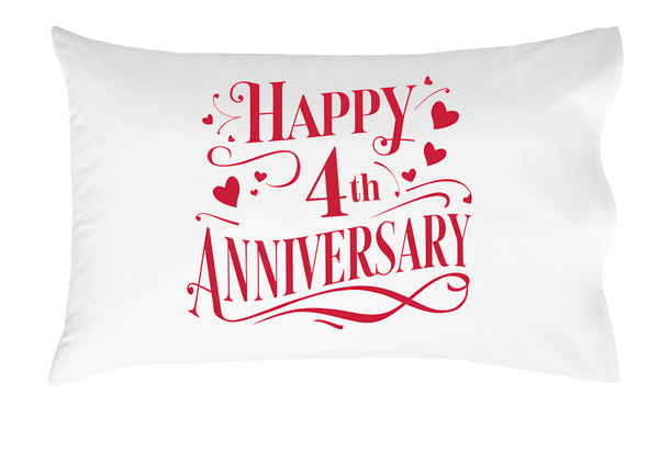 Happy Anniversary Decorative Standard Pillow, Perfect for Couples Gifts, Anniversary gifts
