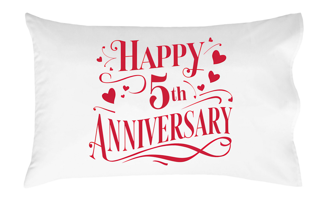 Happy Anniversary Decorative Standard Pillow, Perfect for Couples Gifts, Anniversary gifts