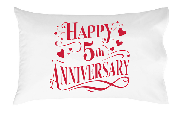 Happy Anniversary Decorative Standard Pillow, Perfect for Couples Gifts, Anniversary gifts