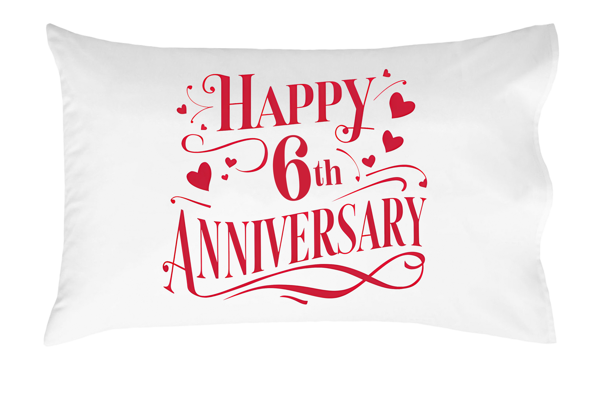 Happy Anniversary Decorative Standard Pillow, Perfect for Couples Gifts, Anniversary gifts