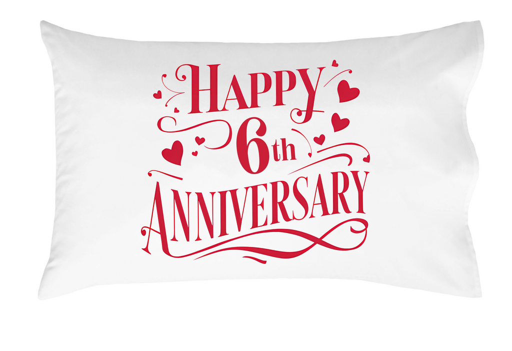 Happy Anniversary Decorative Standard Pillow, Perfect for Couples Gifts, Anniversary gifts